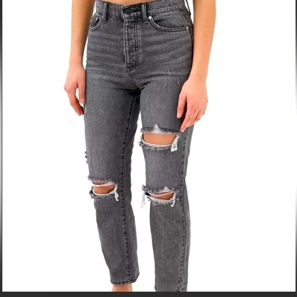 Bdg URBAN OUTFITTERS Slim Straight distressed high waisted button fly jeans 28 - Picture 1 of 12